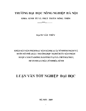 Luận văn Khảo sát sản phẩm đặc sản bản địa các tỉnh trung du và miền núi phía bắc trường hợp nghiên cứu sản phẩm rượu cần của đồng bào Thái tại xã Chiềng Châu