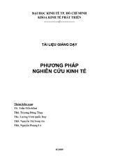 Tài liệu phương pháp nghiên cứu kinh tế