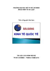 Bài giảng kinh tế quốc tế