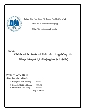 Đề tài Chính sách cổ tức và bất cân xứng thông tin, Bằng chứng từ lợi nhuận giao dịch nội bộ