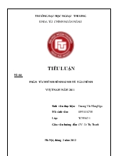 Đề tài Phân tích tình hình kinh tế Việt Nam năm 2011