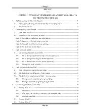 Đề tài Thực trạng hoạt động M & A tại Việt Nam và các giải pháp nhằm nâng cao hiệu quả M & A