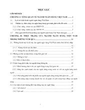 Đề tài Thực trạng về ngành ngân hàng Việt Nam và một số ý kiến đóng góp