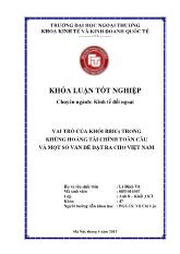 Đề tài Vai trò của khối BRICS trong khủng hoảng tài chính toàn cầu và một số vấn đề đặt ra cho Việt Nam