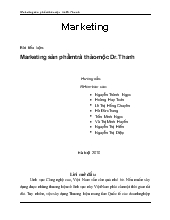 Tiểu luận Bài marketing Marketing sản phẩm trà thảo mộc Dr.Thanh