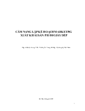 Đề tài Cẩm nang lập kế hoạch marketing xuất khẩu sản phẩm giày dép
