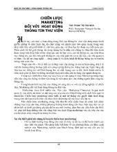 Đề tài Chiến lược marketing đối với hoạt động thông tin thư viện
