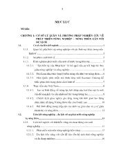 Đề tài Giải pháp thúc đẩy phát triển nông nghiệp - Nông thôn gắn với du lịch