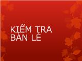 Đề tài Kiểm tra bán lẻ