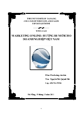 Đề tài Marketing online - Hướng đi mới cho doanh nghiệp Việt Nam
