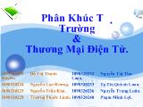 Đề tài Phân khúc thị trường và thương mại điện tử