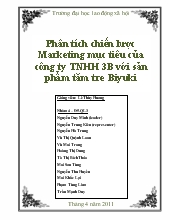 Đề tài Phân tích chiến lược Marketing mục tiêu của công ty TNHH 3B với sản phẩm tăm tre nghệ thuật Biyuki