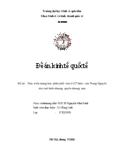 Đề tài Phát triển mạng lưới phân phối bán lẻ G7 Mart của Trung Nguyên theo mô hình nhượng quyền thương mại