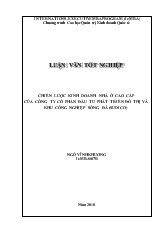 Luận văn Chiến lược kinh doanh nhà ở cao cấp của công ty cổ phần đầu tư phát triển đô thị và khu công nghiệp sông Đà (Sudico)
