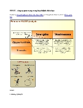 SWOT – công cụ quan trọng trong hoạch định chiến lược