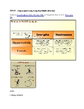 SWOT – công cụ quan trọng trong hoạch định chiến lược