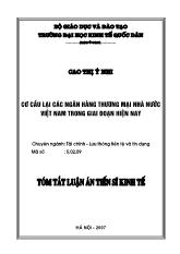 Đề tài Cơ cấu lại ngân hàng thương mại nhà nước Việt Nam trong giai đoạn hiện nay