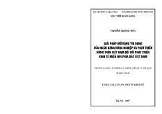 Đề tài Giải pháp mở rộng tín dụng của Ngân hàng Nông nghiệp và Phát triển nông thôn Việt Nam đối với phát triển kinh tế miền núi phía Bắc Việt Nam