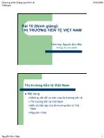 Một số bất cập của thị trường tiền tệ Việt Nam
