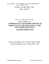 Tiểu luận Chính sách tỷ giá hối đoái nhằm cải thiện cán cân thương mại của Việt Nam thời hậu WTO
