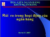 Đề tài Thuyết trình quản trị rủi ro ngân hàng