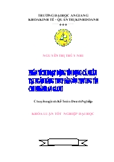 Khóa luận Phân tích hoạt động tín dụng cá nhân tại ngân hàng thương mại cổ phần sài gòn thương tín - Chi nhánh An Giang