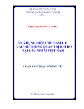 Đề tài Ứng dụng hiệp ước base II vào hệ thống quản trị rủi ro tại các ngân hàng thương mại Việt Nam