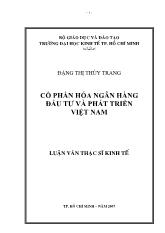 Đề tài Cổ phần hóa ngân hàng đầu tư và phát triển Việt Nam