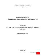 Đề tài Giải pháp nâng cao hiệu quả điều hành chính sách tiền tệ của Việt Nam
