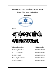 Đề tài Hoạt động giao tiếp của ngân hàng Sacombank