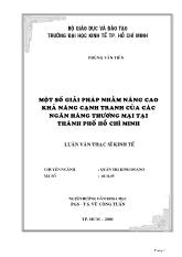 Đề tài Một số giải pháp nhằm nâng cao khả năng cạnh tranh của các ngân hàng thương mại tại Tp Hồ Chí Minh