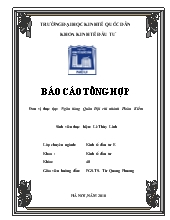 Đề tài Một số giải pháp nhằm phòng ngừa và hạn chế rủi ro tín dụng tại Ngân hàng cổ phần Quân Đội chi nhánh Hoàn Kiếm