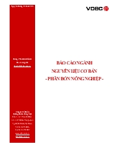 Đề tài Ngành nguyên liệu cơ bản - Phân bón nông nghiệp