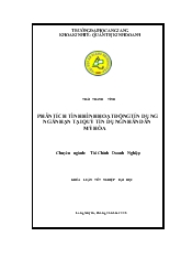 Đề tài Phân tích tình hình cho vay tại ngân hàng nông nghiệp và phát triển nông thôn huyện Châu Thành