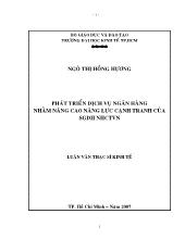 Đề tài Phát triển dịch vụ ngân hàng nhằm nâng cao năng lực cạnh tranh của sàn giao dịch II VietinBank
