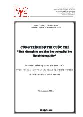 Đề tài Quan hệ tác động giữa tỷ giá hối đoái usd/vnd và kim ngạch xuất khẩu dầu thô của Việt Nam giai đoạn 1990 - 2005