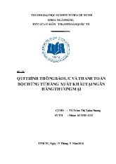 Đề tài Qui trình thông báo thư tín dụng và thanh toán bộ chứng từ hàng xuất khẩu tại ngân hàng thương mại