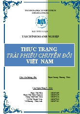 Đề tài Thực trạng trái phiếu chuyển đổi Việt Nam