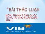 Đề tài Tìm hiểu về thẻ tín dụng của ngân hàng quốc tế VIB