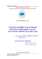 Đề tài Vận dụng nghiệp vụ bao thanh toán xuất nhập khẩu tại các ngân hàng thương mại Việt Nam