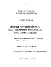 Giải pháp phát triển sản phẩm ngoại hối phát sinh tại ngân hàng công thương Việt Nam