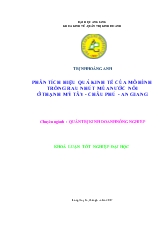Khóa luận Phân tích hiệu quả kinh tế của mô hình trồng rau nhút mùa nước nổi ở thạnh Mỹ Tây - Châu phú - An Giang