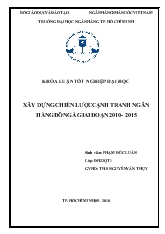 Khóa luận Xây dựng chiến lược cạnh tranh ngân hàng Đông Á giai đoạn 2010 - 2015