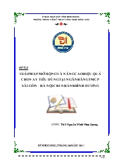 Luận văn Giải pháp mở rộng và nâng cao hiệu quả cho vay tiêu dùng tại ngân hàng thương mại cổ phần Sài Gòn – Hà Nội Chi nhánh Bình Dương