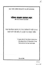 Luận văn Thị trường dịch vụ tài chính ở Việt Nam một số vấn đề lý luận và thực tiễn