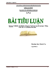 Tiểu luận Tình hình xuất khẩu lao động của Việt Nam trong thời gian qua, những vấn đề đặt ra và giải pháp khắc phục
