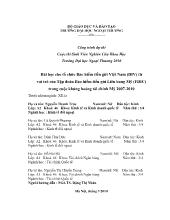 Bài học cho tổ chức tổ chức bảo hiểm tiền gửi Việt Nam (DIV) từ vai trò của Tập đoàn Bảo hiểm tiền gửi LB Mỹ (FDIC) trong cuộc khủng hoảng tài chính Mỹ 2007 - 2010