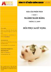 Báo cáo phân tích ngành ngân hàng tháng 11/2009 - Hồi phục & kỳ vọng
