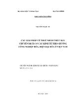 Các giải pháp về thuế nhằm thúc đẩy chuyển dịch cơ cấu kinh tế theo hướng công nghiệp hoá, hiện đại hoá ở Việt Nam