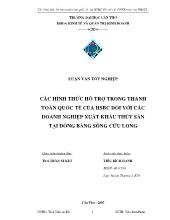 Đề tài Các hình thức hỗ trợ thanh toán quốc tế của HSBC đối với các doanh nghiệp xuất khẩu thủy sản đồng bàng sông Cửu Long